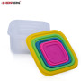 Herzberg HG-SFS5N1: Ensemble de contenants carrés pour aliments 5 en 1