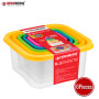 Herzberg Ensemble de contenants carrés 6 en 1 pour aliments