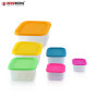 Herzberg Ensemble de contenants carrés 6 en 1 pour aliments