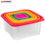 Herzberg Ensemble de contenants carrés 8 en 1 pour aliments