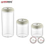 Herzberg Vacuum Storage Jar Set Gray