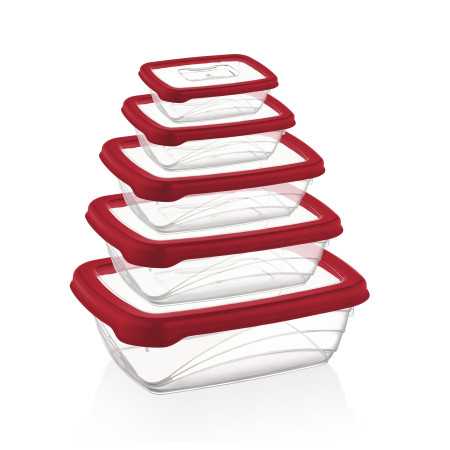 Herzberg 5 Pièces Bio Saver Box Set Rouge