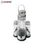 Herzberg HG-6006: Support à épices en acier inoxydable avec 4 bocaux en verre