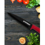HerzbergEnsemble de 8 couteaux avec support en acrylique - Rouge